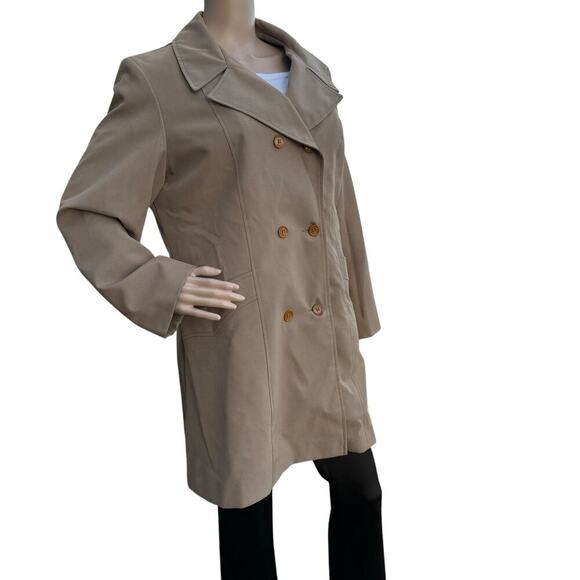 Canterbury Jackets & Blazers - Vintage Canterbury Beige Double Breasted Removable Lining Coat Jacket 17/18